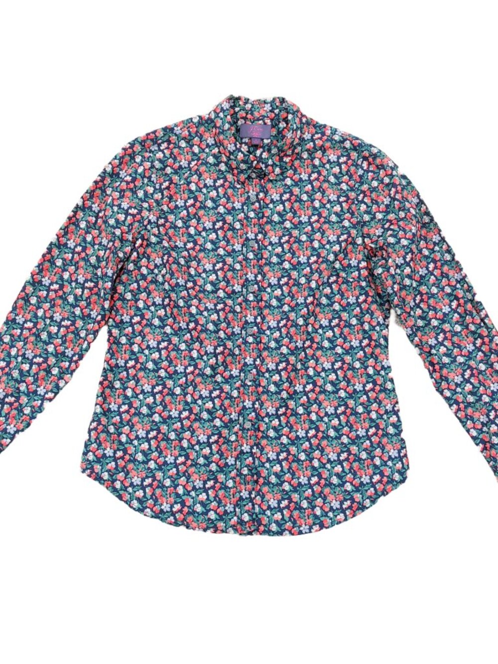 J.Crew Liberty Fabric Slim Perfect Shirt Women's Sz 6 'Sarah Floral' Long Sleeve